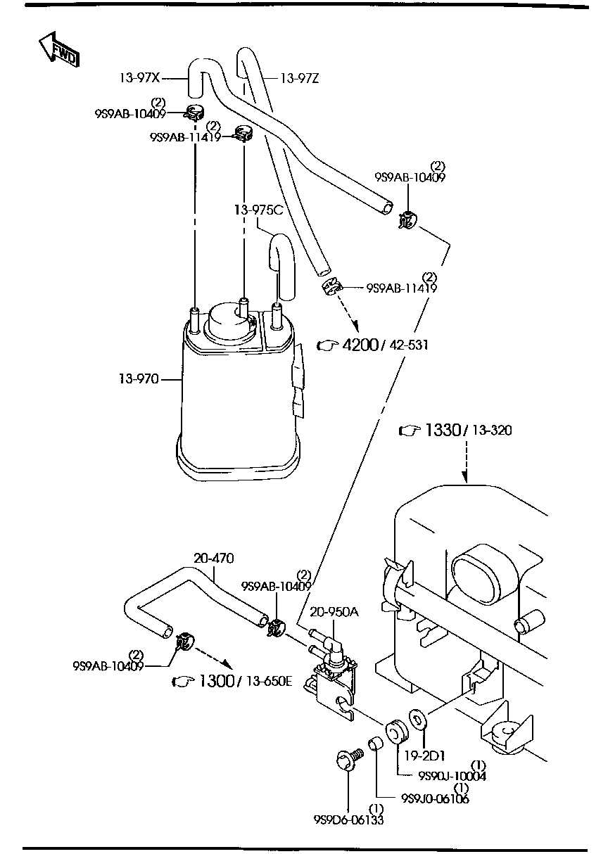 EMISSIONS  CONTROL  SYSTEM( INLET  SIDE) ( TURBO  NOT EQUIPPED)