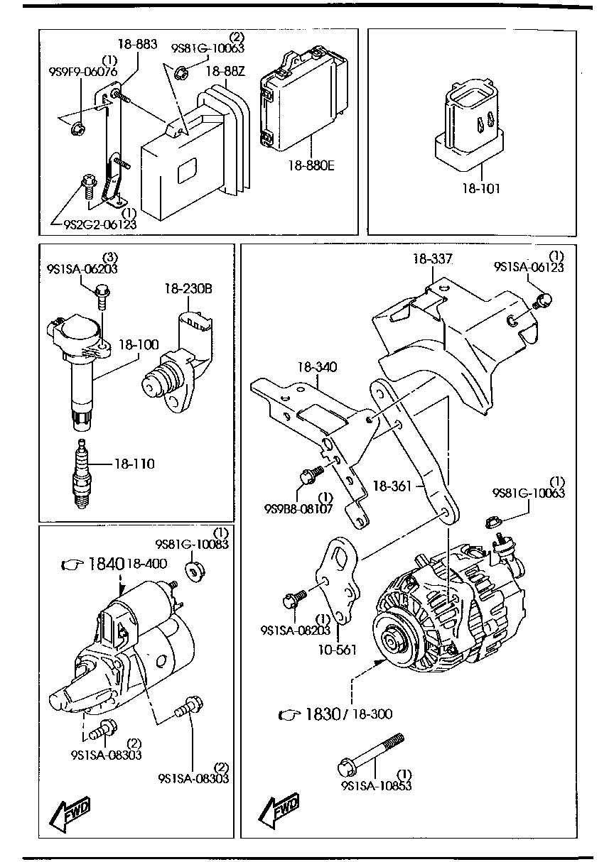 ENGINE  ELECTRICAL  SYSTEM ( TURBO  NOT EQUIPPED)