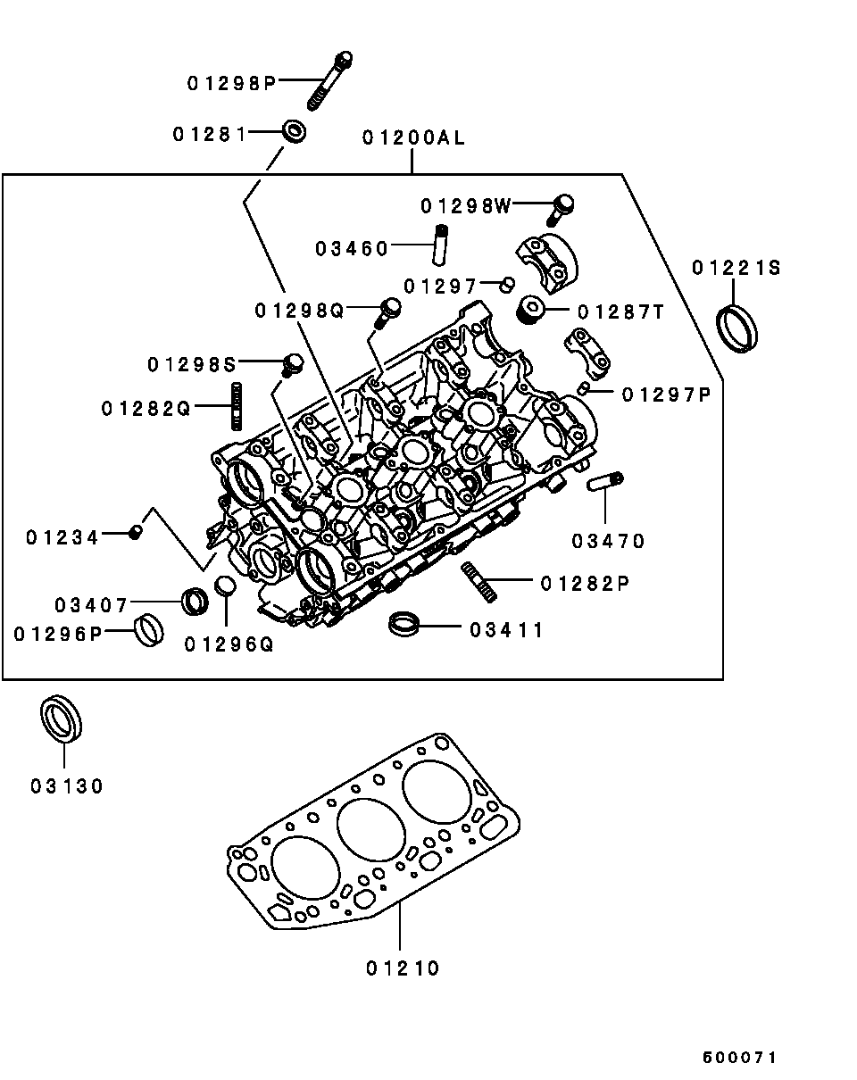CYLINDER HEAD / EXC. MIVEC (LEFT SIDE)