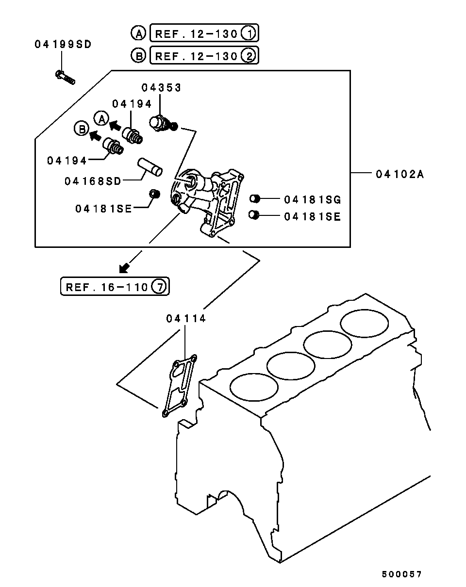 CYLINDER BLOCK / ALL (OIL FILTER BRACKET)