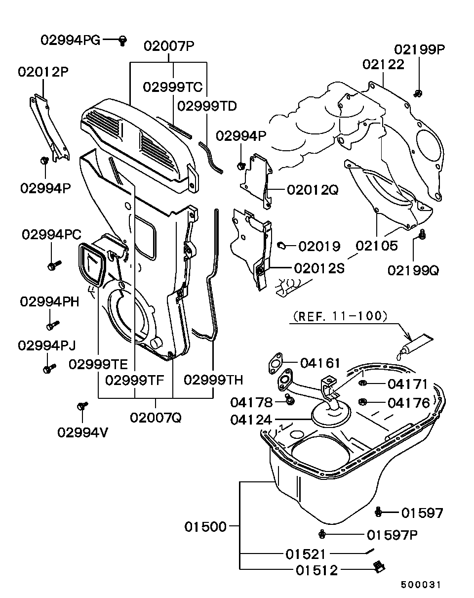 COVER,REAR PLATE & OIL PAN / -9204.3