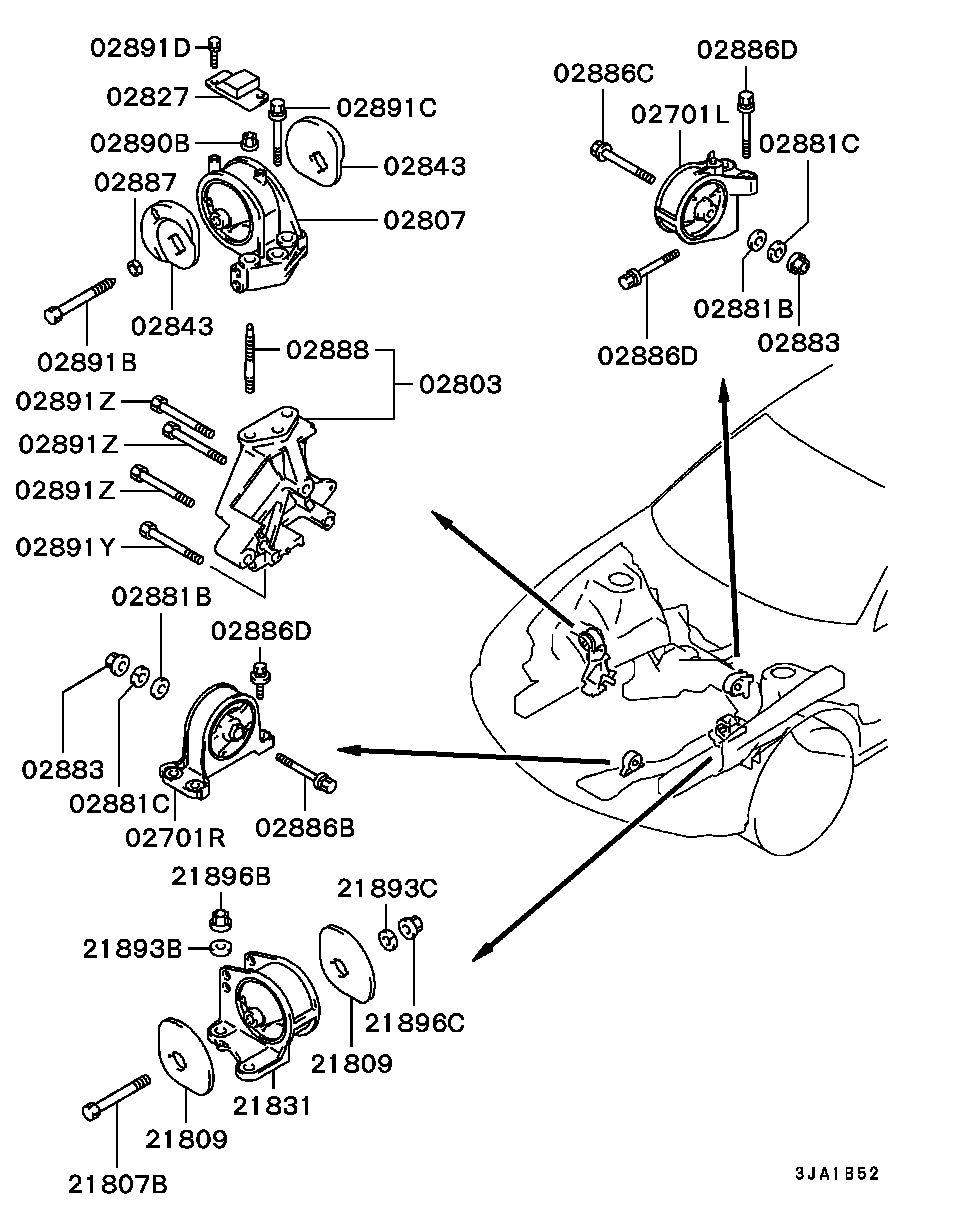 ENGINE MOUNTING & SUPPORT / -9706.3