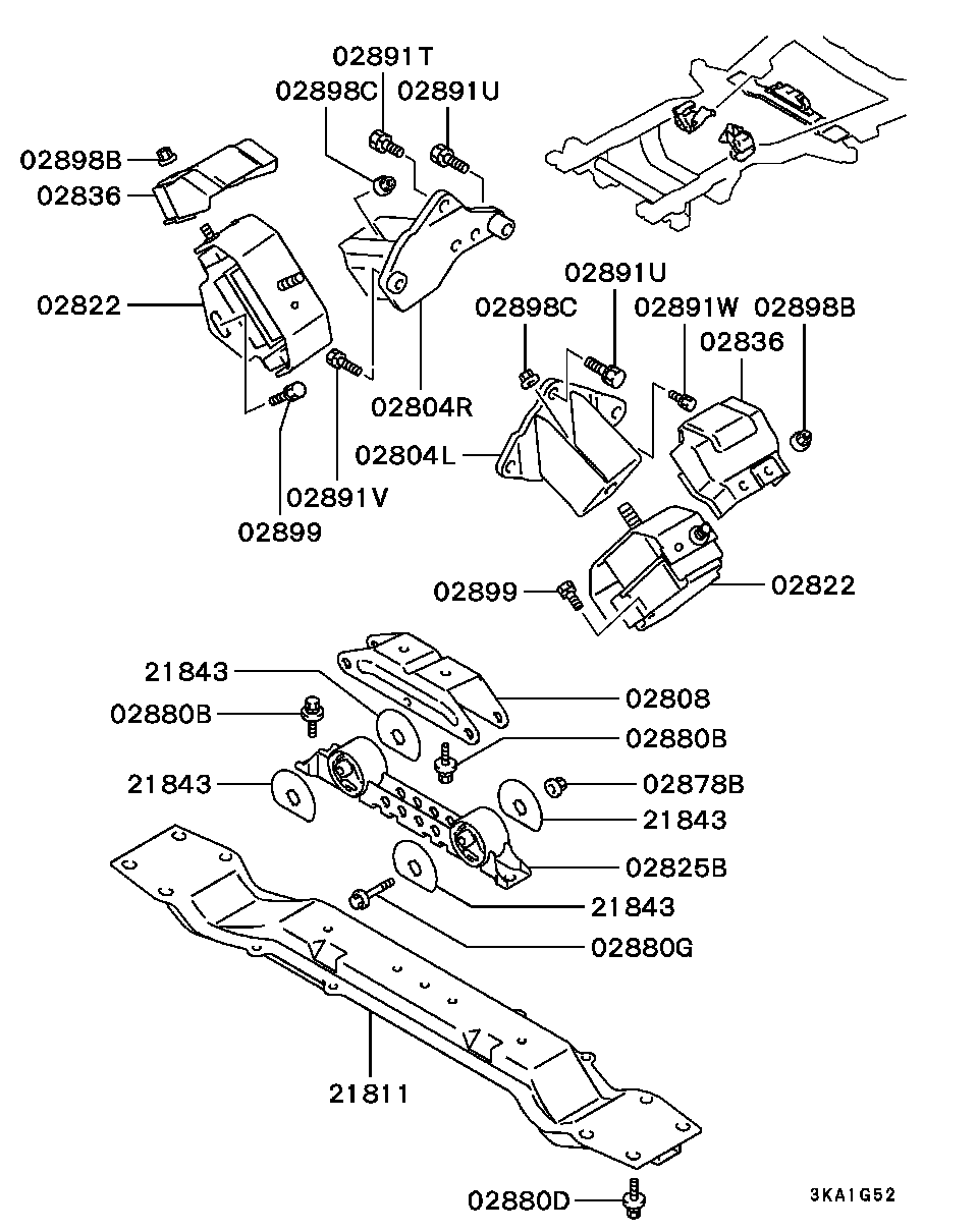 ENGINE MOUNTING & SUPPORT / A/T -9703.3