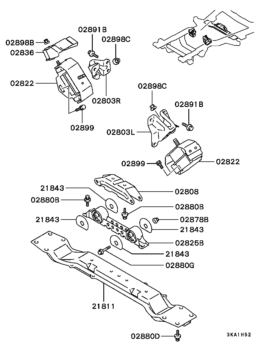 ENGINE MOUNTING & SUPPORT / A/T -9703.3
