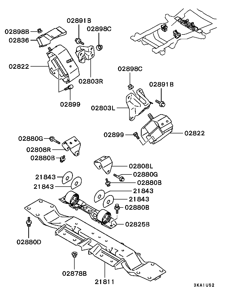 ENGINE MOUNTING & SUPPORT / M/T