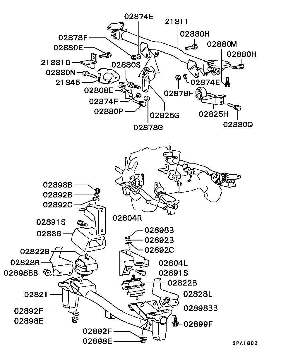 ENGINE MOUNTING & SUPPORT / 9709.1- A/T