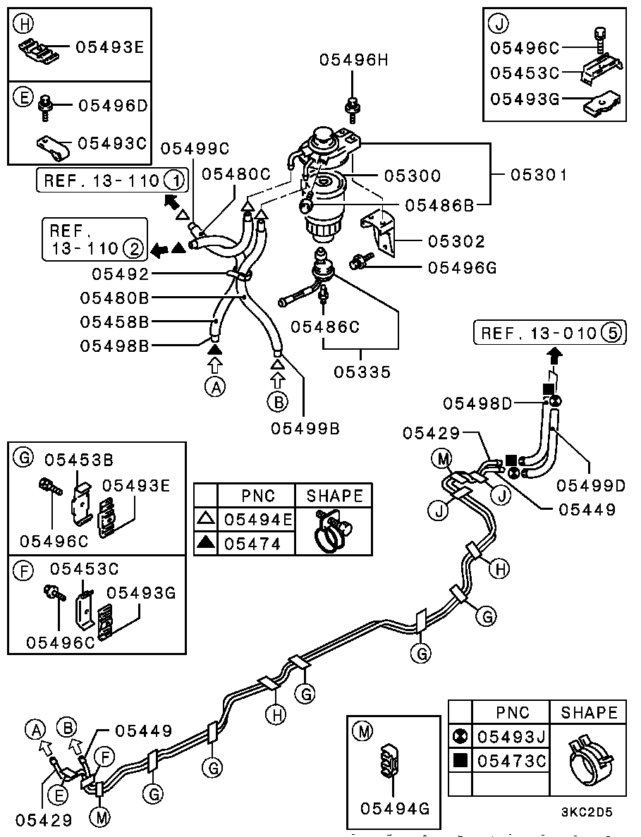 FUEL LINE & VAPOR GAS CONTROL / W/O FILTER PUMP