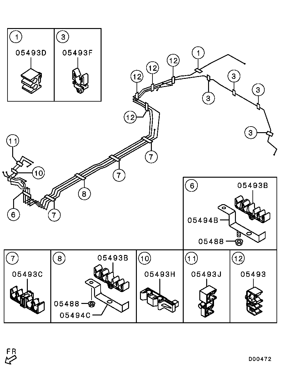 FUEL LINE & VAPOR GAS CONTROL / FUEL LINE INSTALLING PARTS