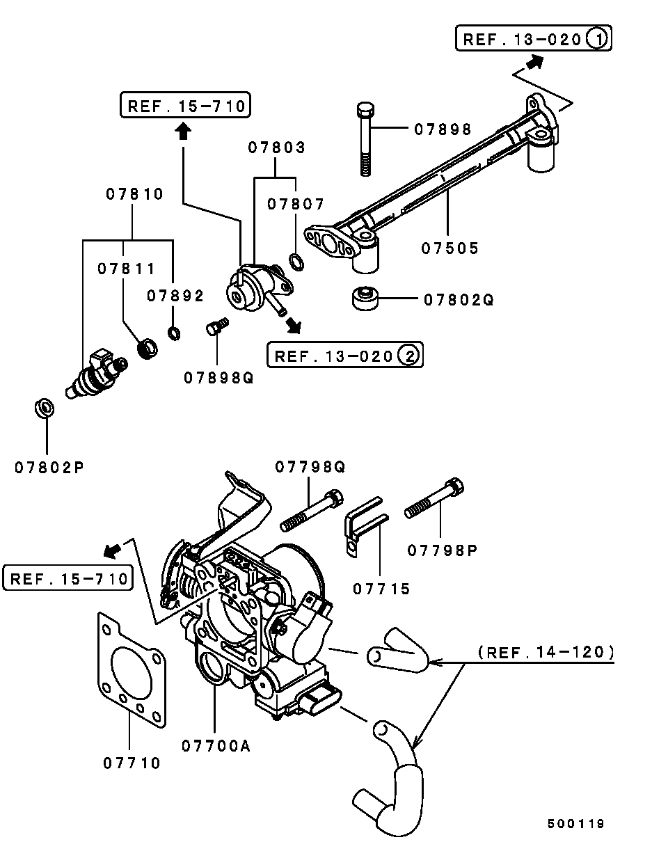 INJECTOR & THROTTLE BODY / -9205.3 (ASSEMBLY)