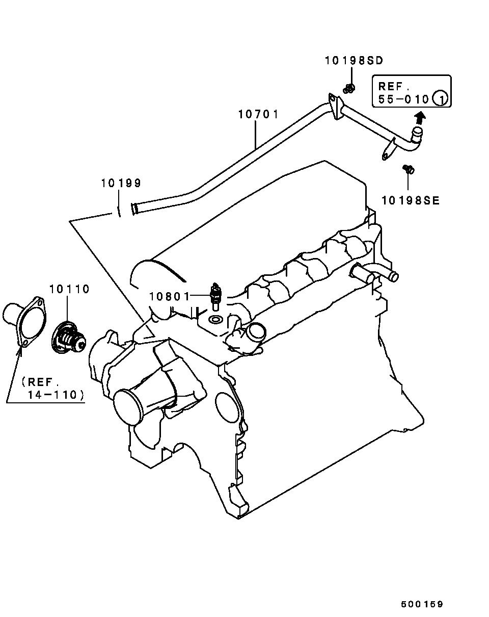 WATER PIPE & THERMOSTAT / -9306.3