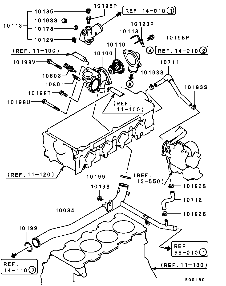 WATER PIPE & THERMOSTAT / ALL