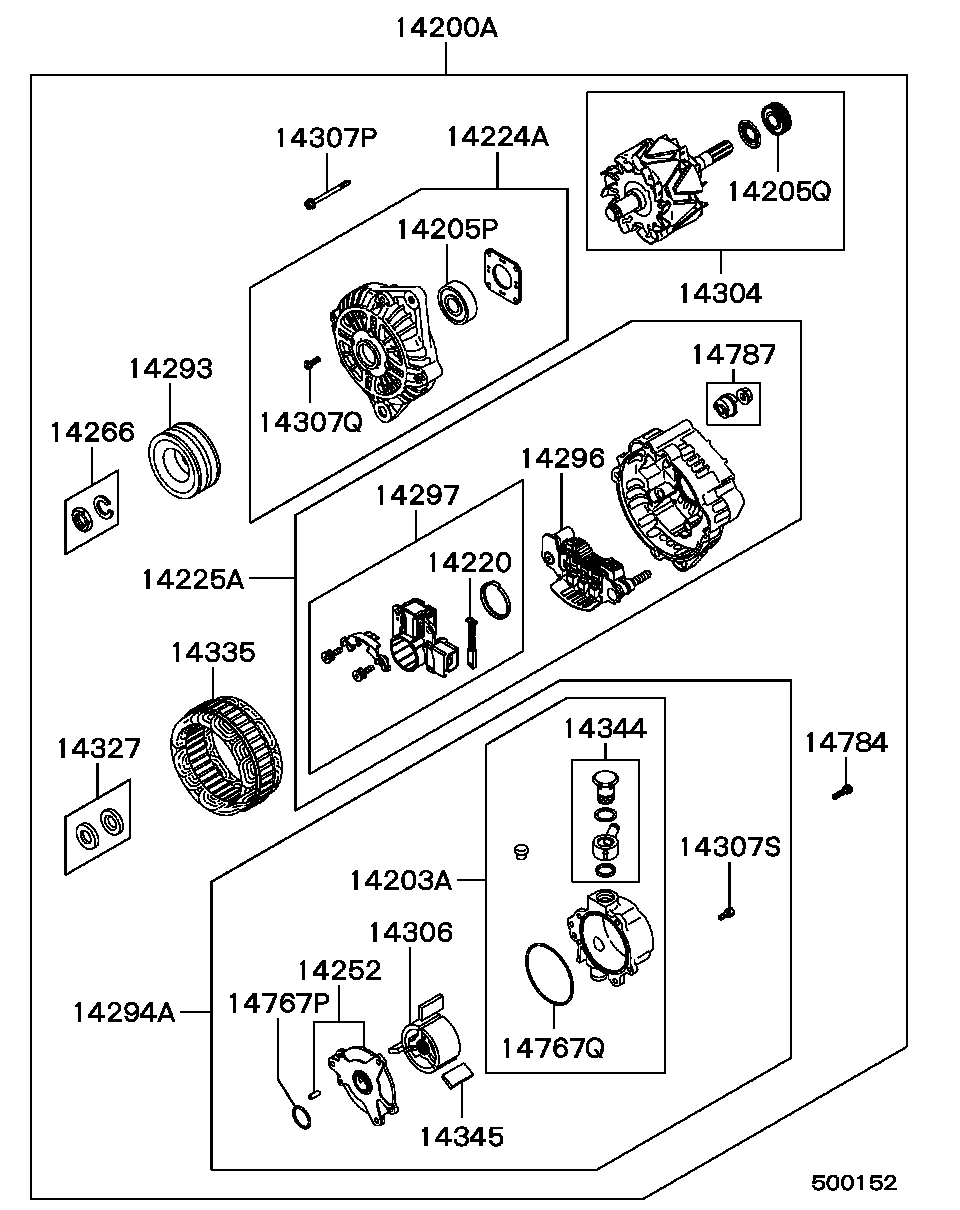 ALTERNATOR & VACUUM PUMP / ALL (INNER PARTS)