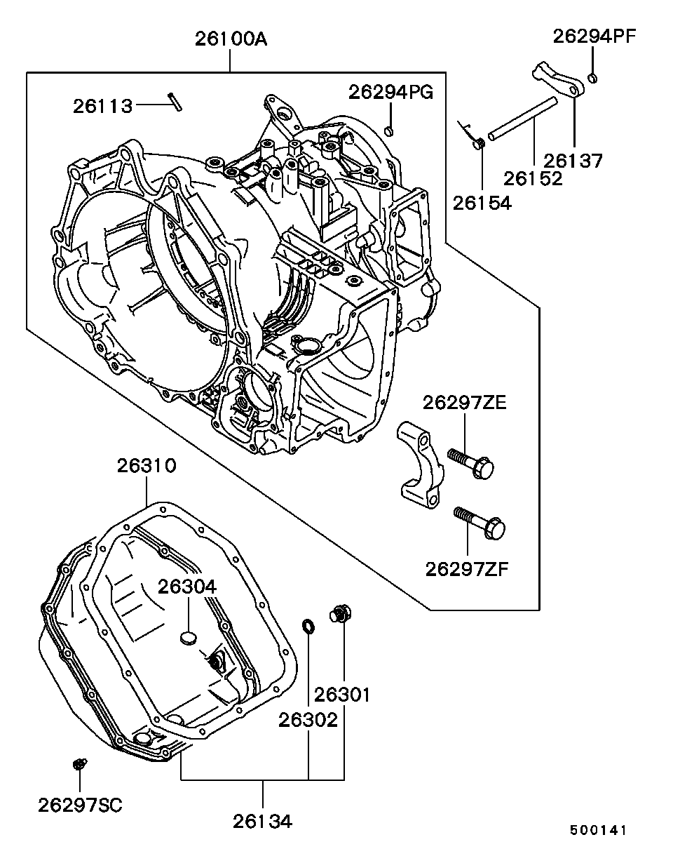 A/T CASE / ALL (CASE ASSEMBLY,OIL PAN ETC.)
