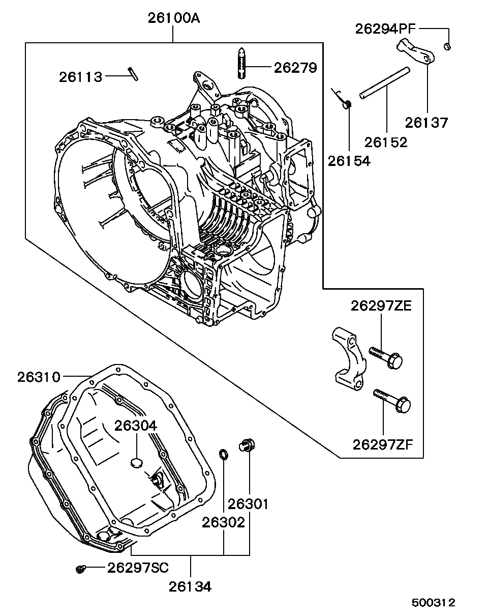 A/T CASE / ALL (CASE ASSEMBLY,OIL PAN ETC.)