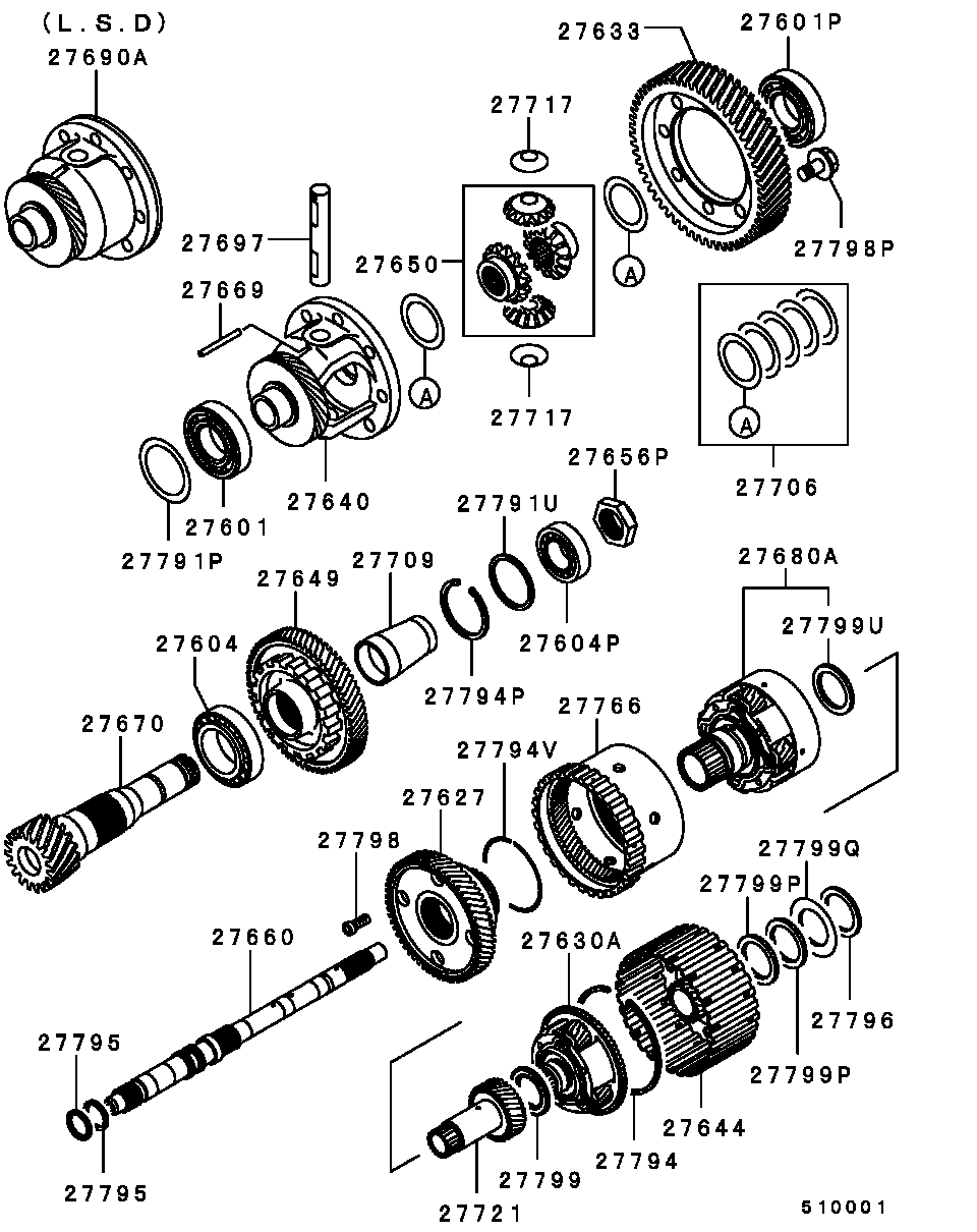 A/T GEAR & GOVERNOR / 9801.1- 4-SPEED