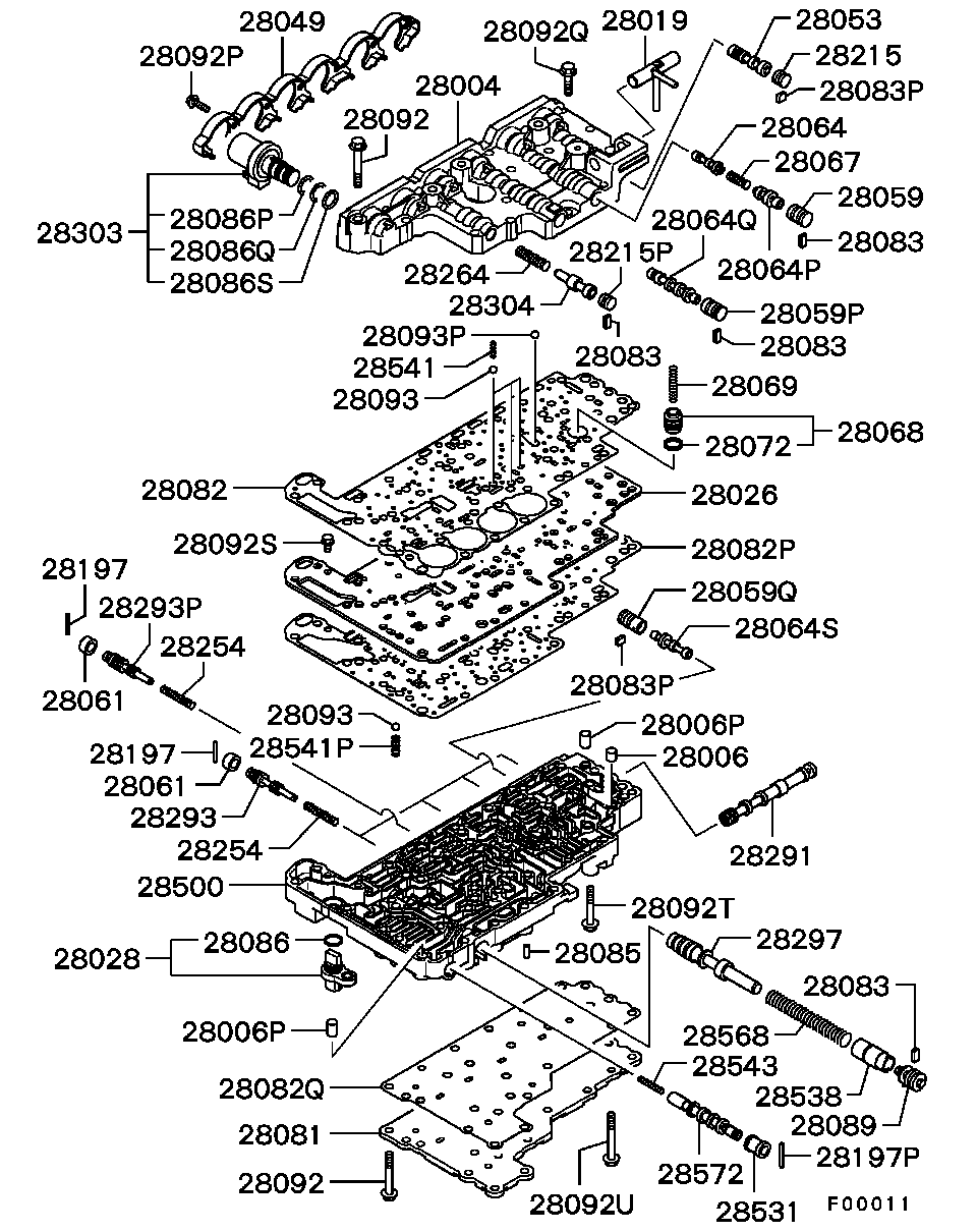 A/T VALVE BODY / ALL (INNER PARTS)