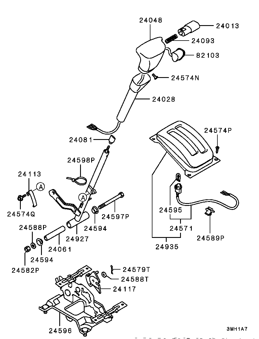 A/T FLOOR SHIFT LINKAGE / LEVER,ETC. -9908.3