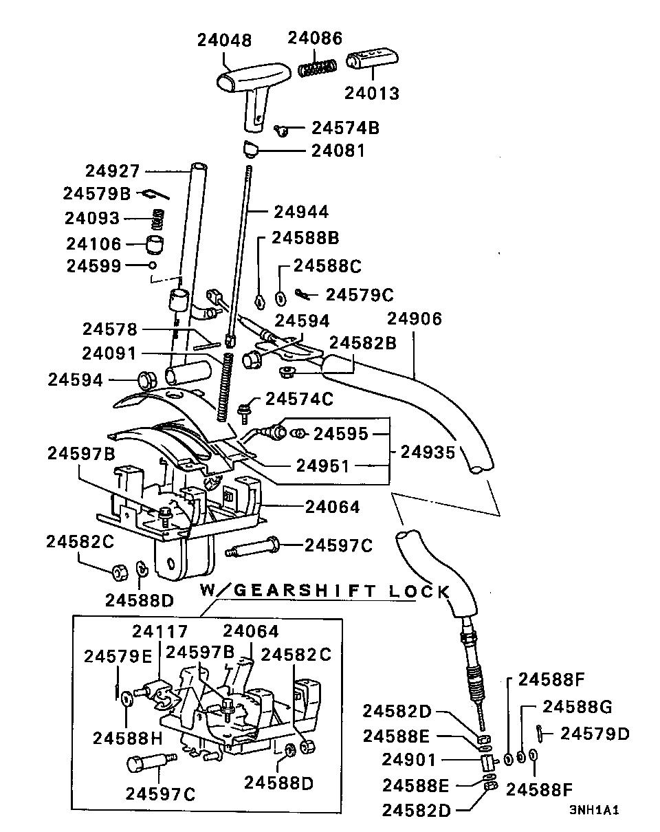 A/T FLOOR SHIFT LINKAGE / KNOB,LEVER,CABLE ETC.