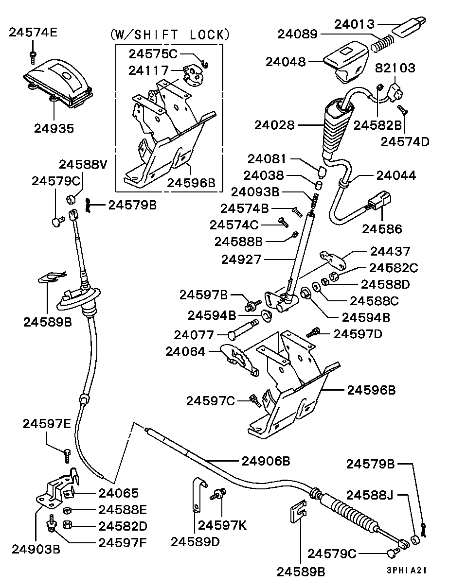 A/T FLOOR SHIFT LINKAGE / SHIFT CONTROL LEVER,CABLE,ETC.