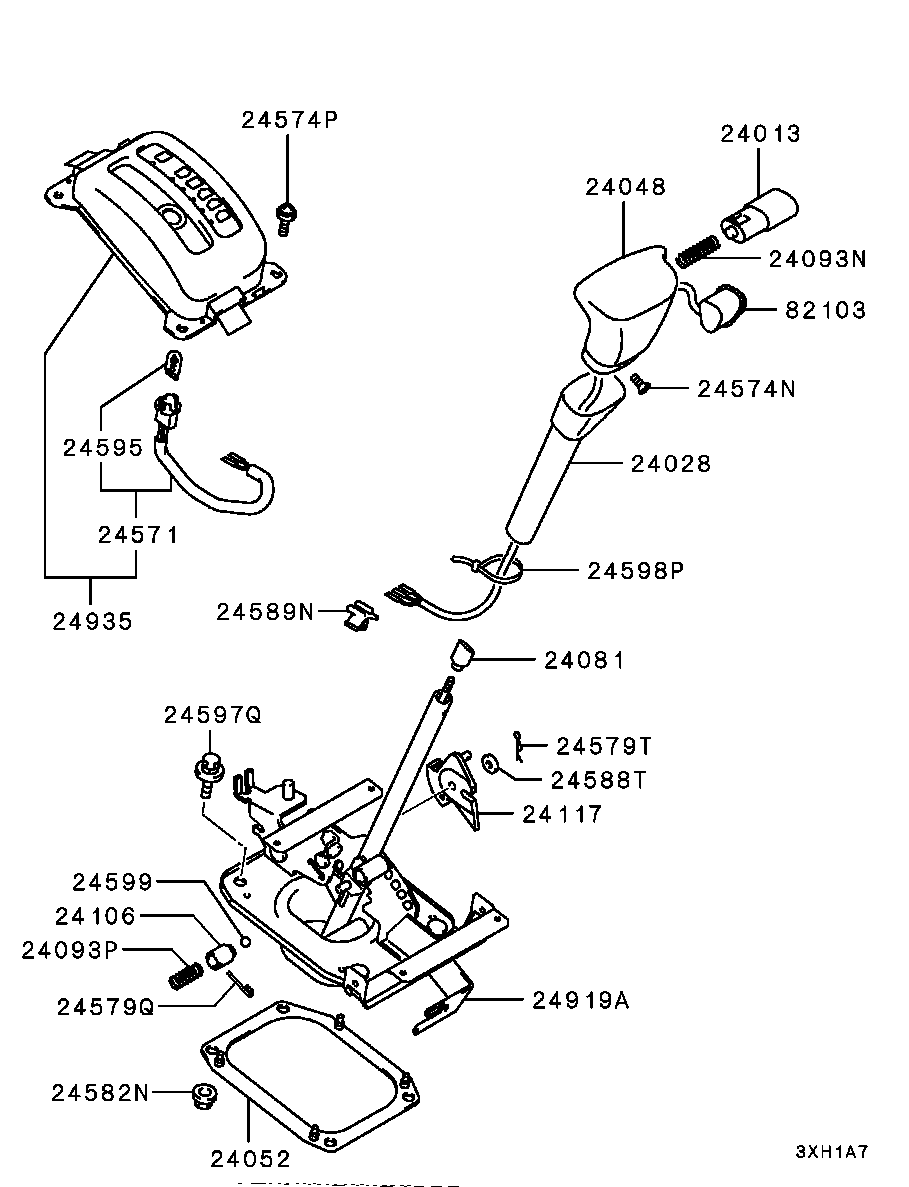 A/T FLOOR SHIFT LINKAGE / LEVER,ETC. -0010.3