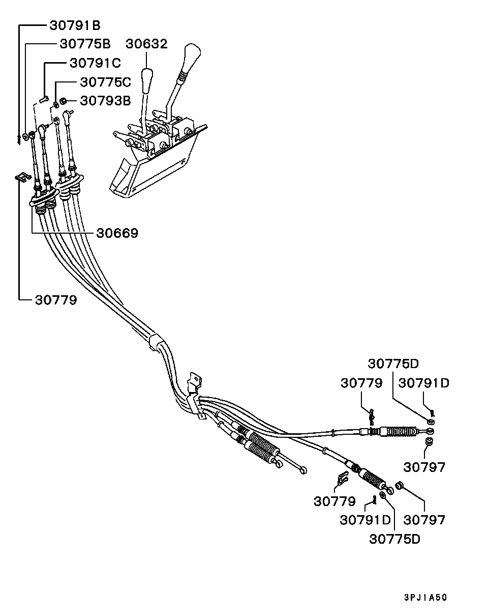 TRANSFER FLOOR SHIFT CONTROL / KNOB,CABLE ETC.