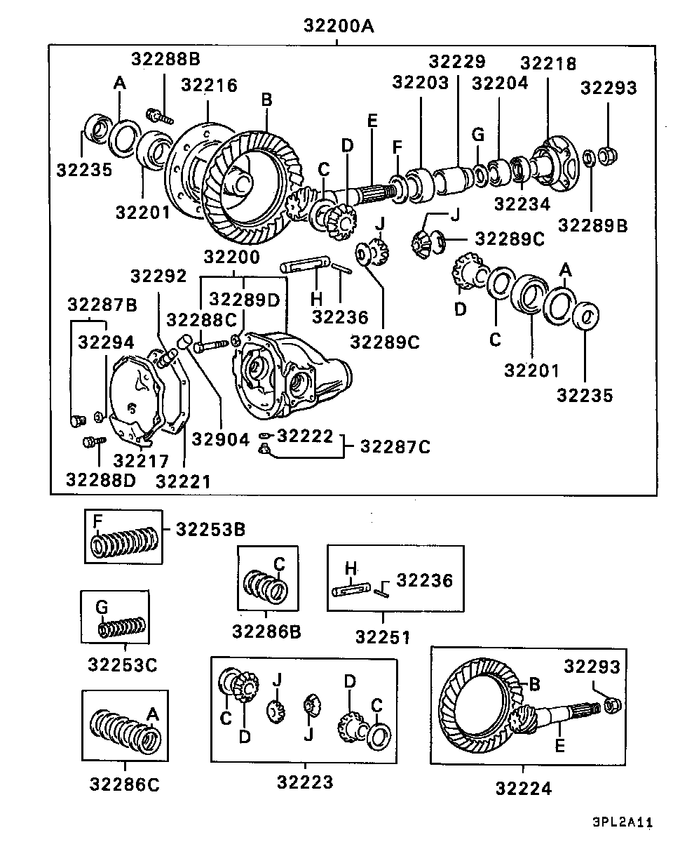 FRONT AXLE DIFFERENTIAL / 2PINION TYPE