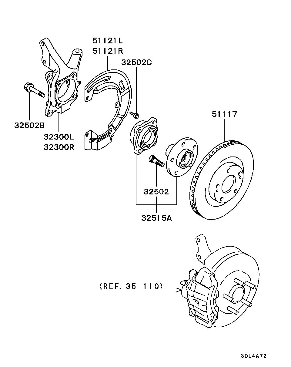 FRONT AXLE HUB & DRUM