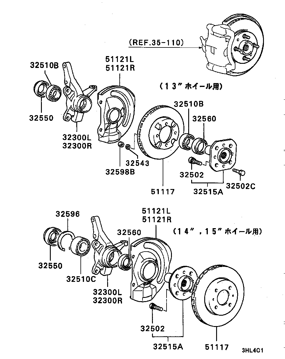 FRONT AXLE HUB & DRUM / ALL