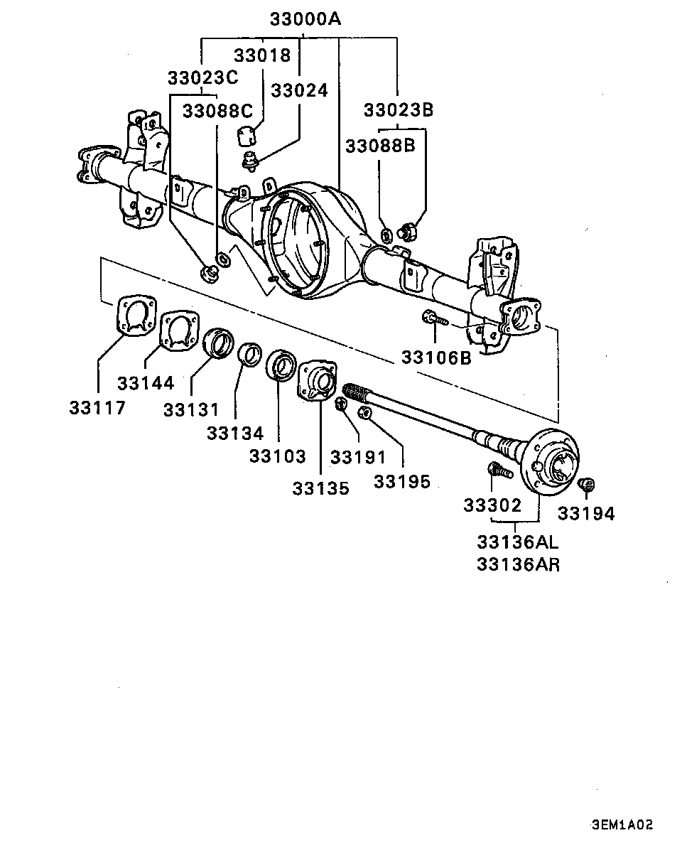 REAR AXLE HOUSING & SHAFT