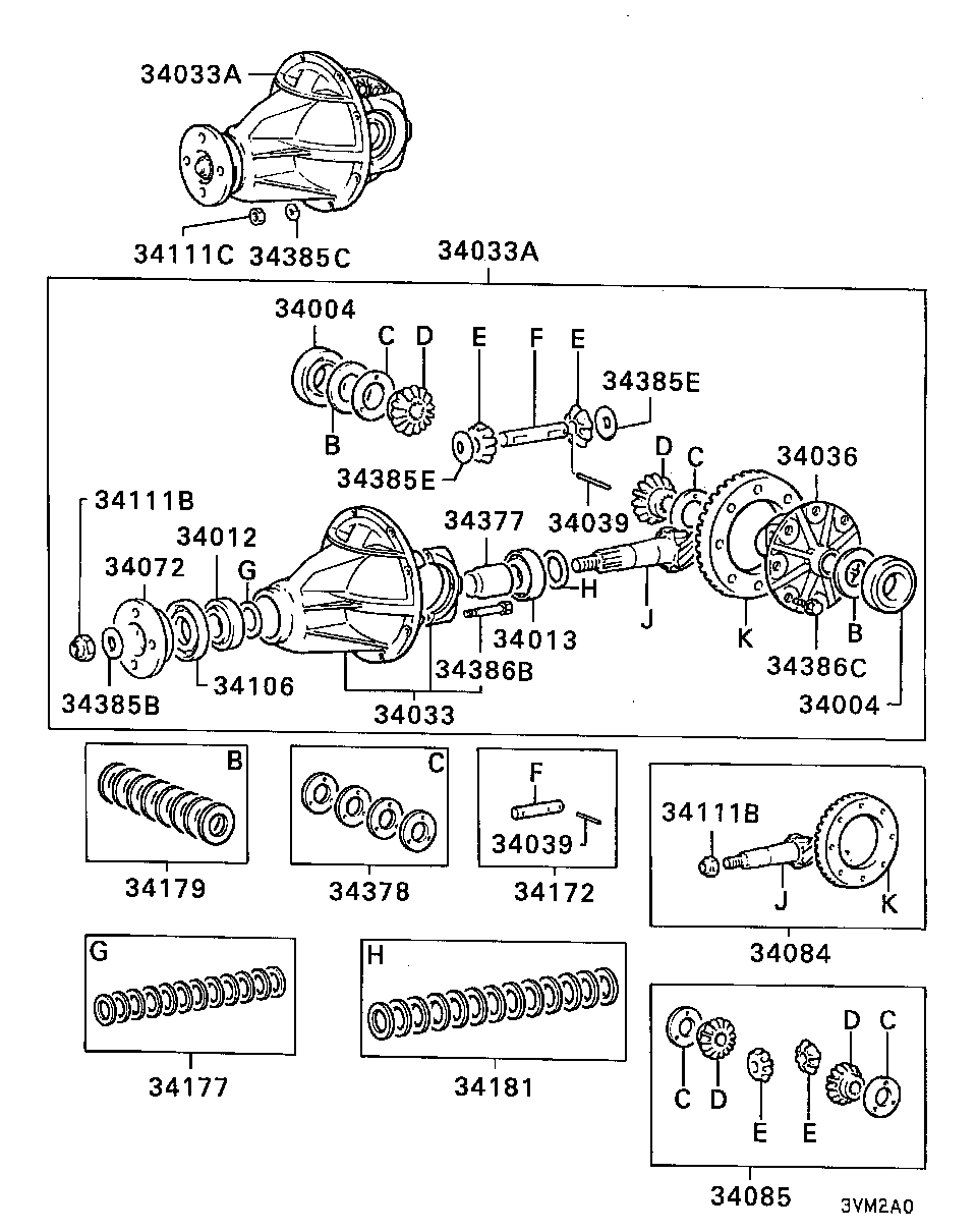 REAR AXLE DIFFERENTIAL / STD