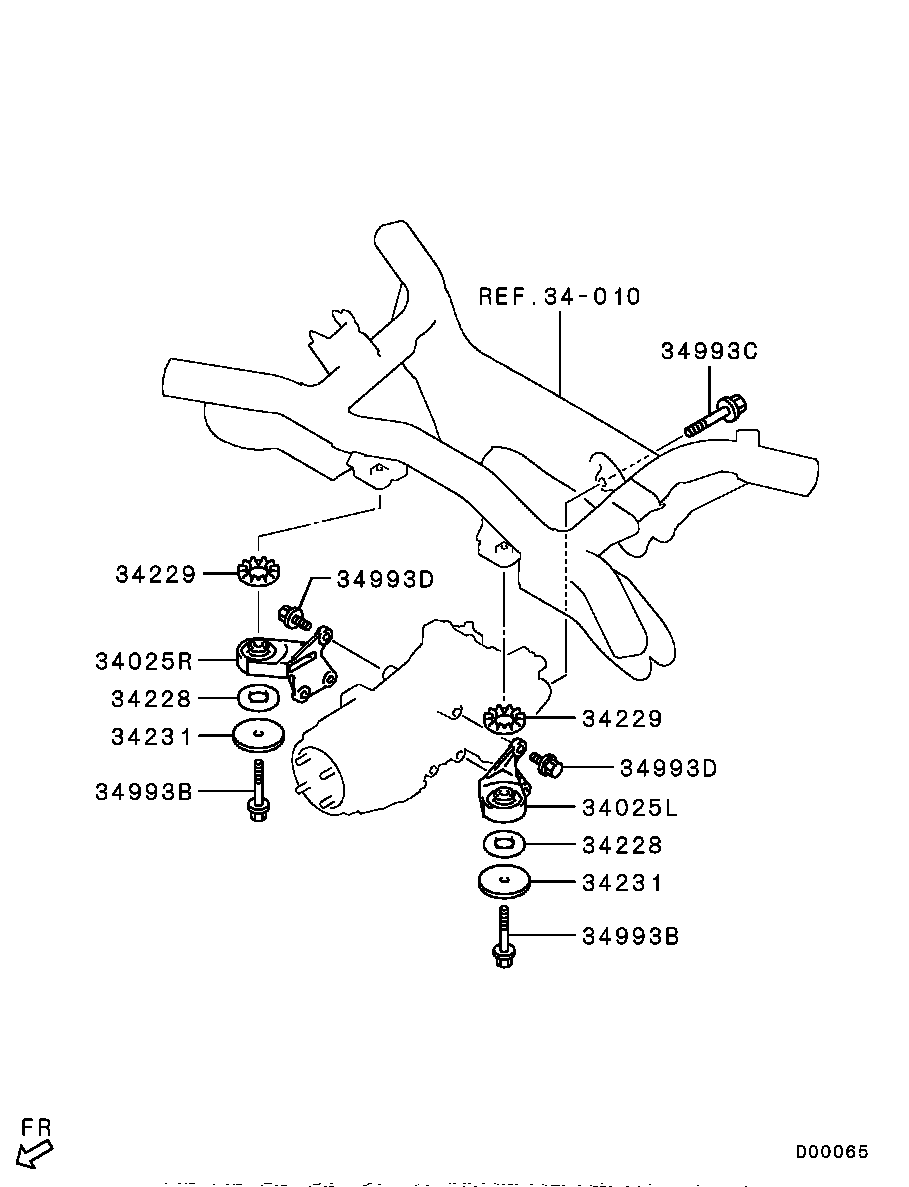 REAR AXLE DIFFERENTIAL / DIFF SUPPORT