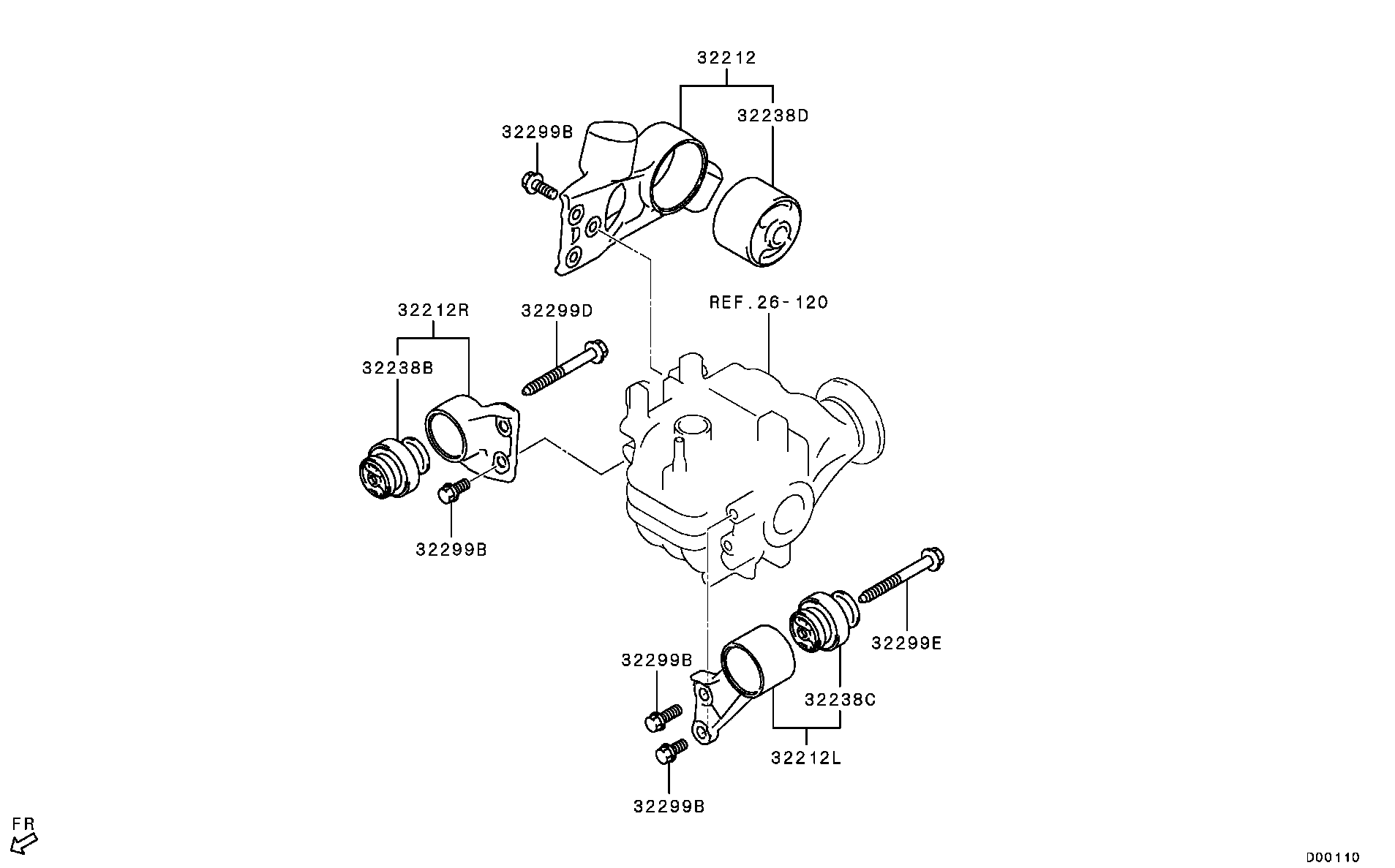 FRONT SUSP ARM & MEMBER / DIFF MOUNTING,ETC.