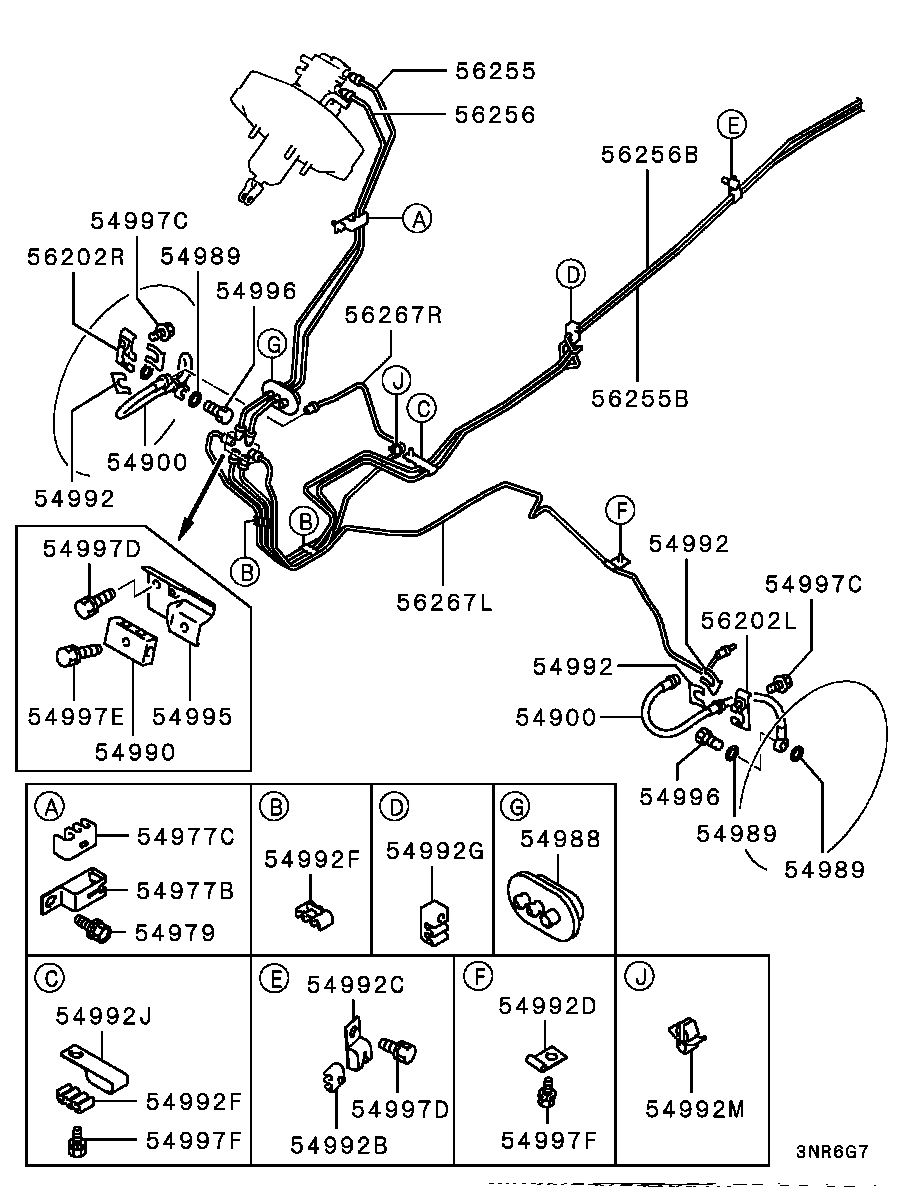 BRAKE LINE / FRONT..W/O ABS 9904.1-