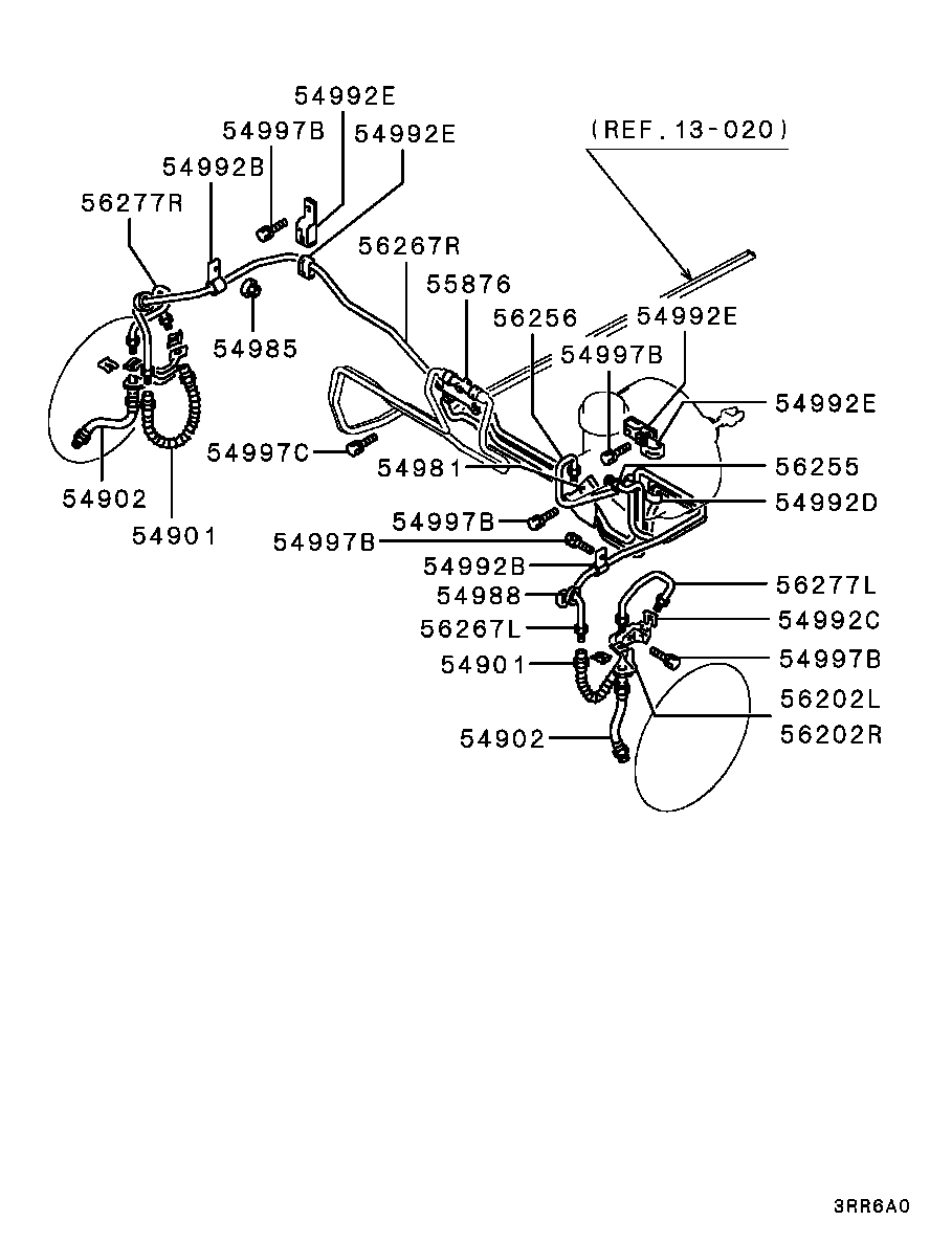 BRAKE LINE / FRONT..EXC ABS