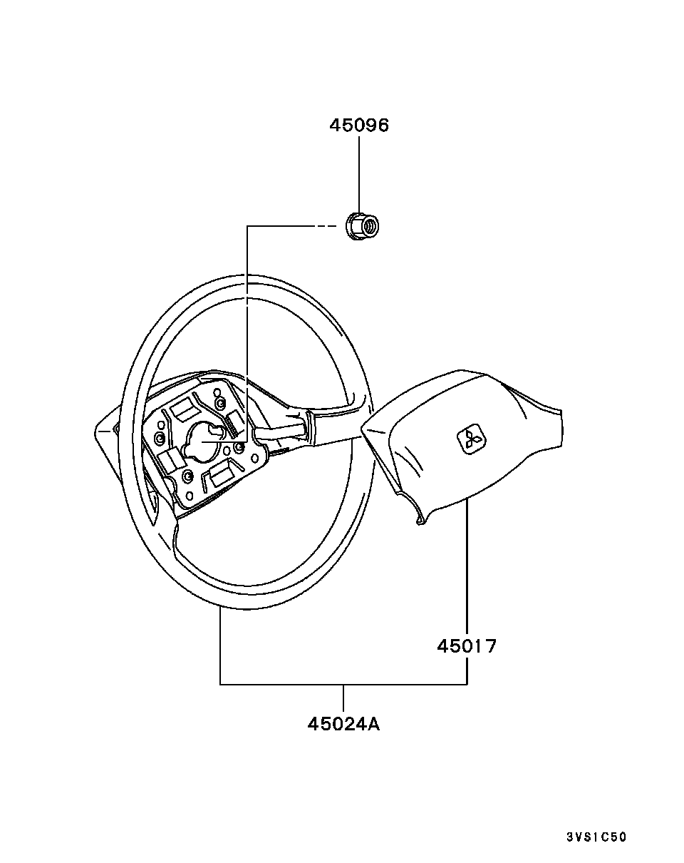 STEERING WHEEL / 2SPOKE..GRADE E(-9508.3)