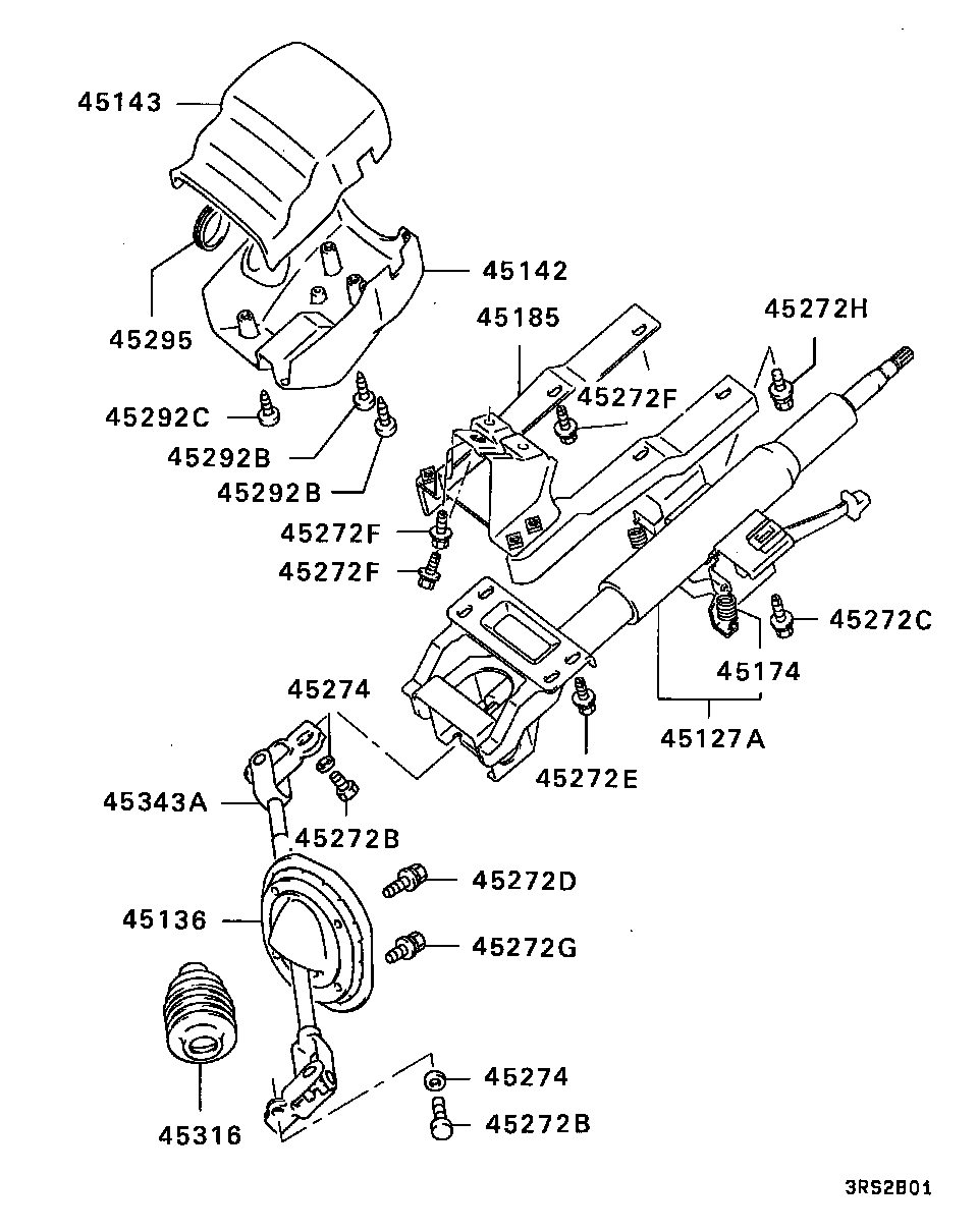 STEERING COLUMN & COVER