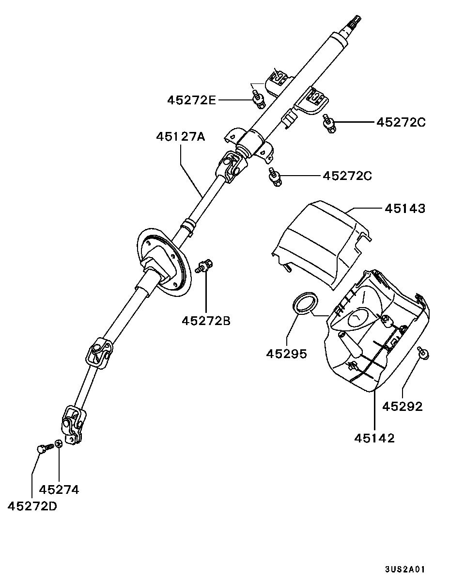 STEERING COLUMN & COVER / -0004.3