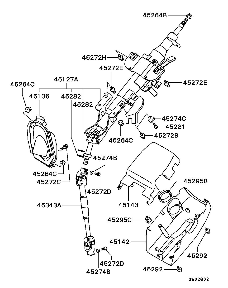 STEERING COLUMN & COVER / ALL