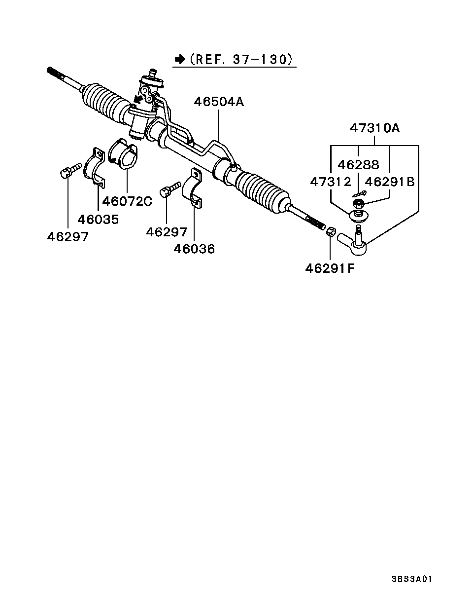 STEERING GEAR / P/S DISASSEMBLED PARTS