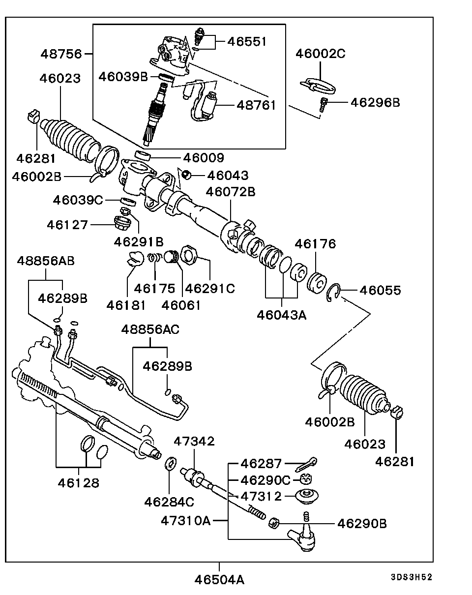 STEERING GEAR / EPS DISASSEMBLED PARTS