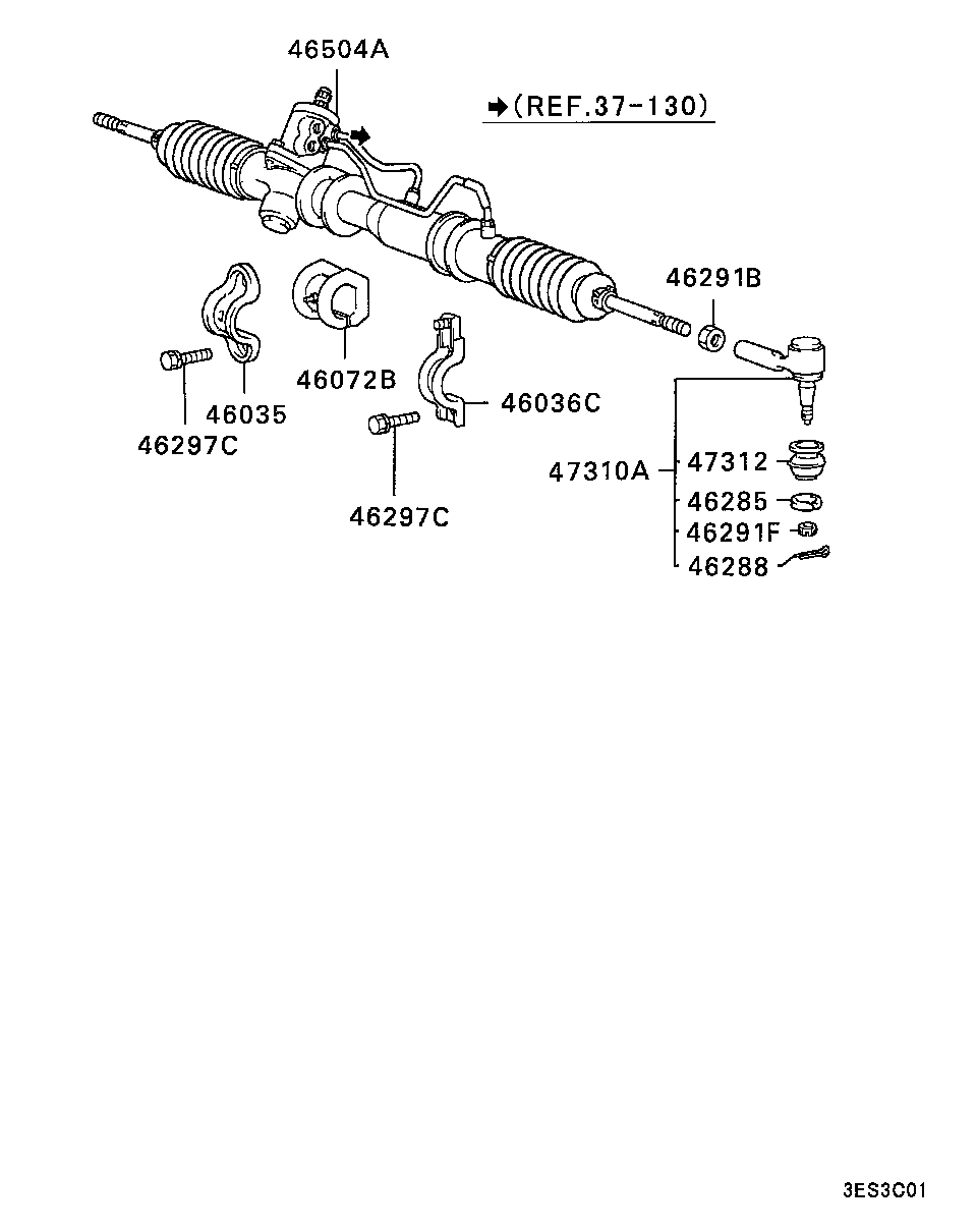 STEERING GEAR / P/S ATTACHING PARTS