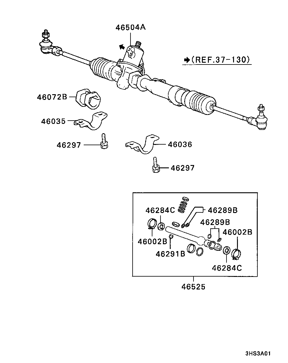 STEERING GEAR / NORMAL P/S ATTACHING PARTS,SEAL KIT