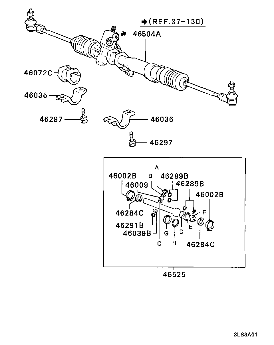 STEERING GEAR / NORMAL P/S ATTACHING PARTS