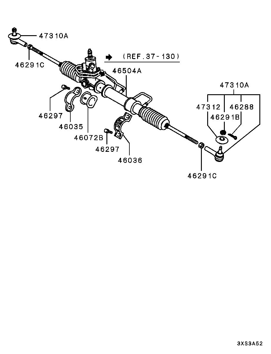 STEERING GEAR / P/S DISASSEMBLED PARTS