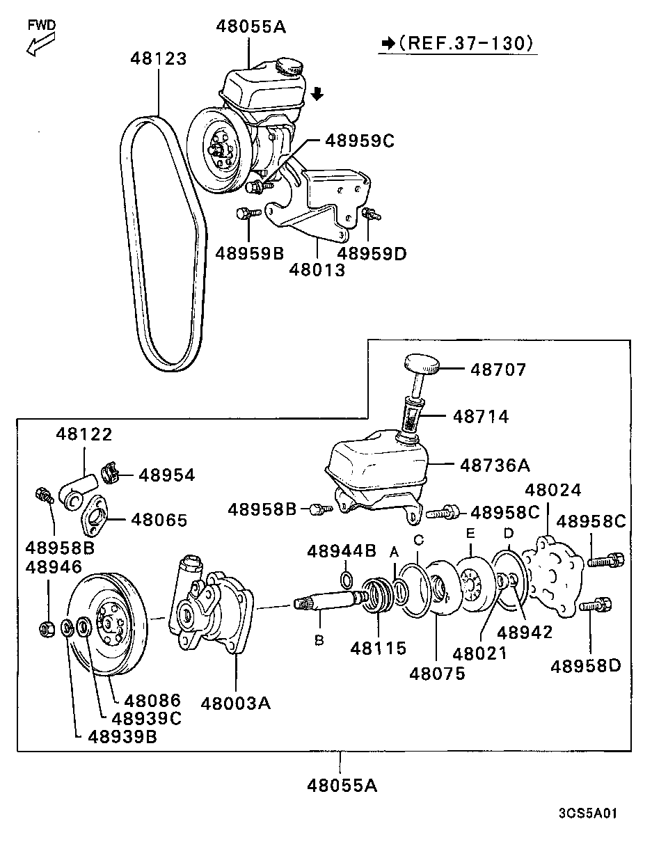 POWER STEERING OIL PUMP / -8303.3(EXC TURBO)