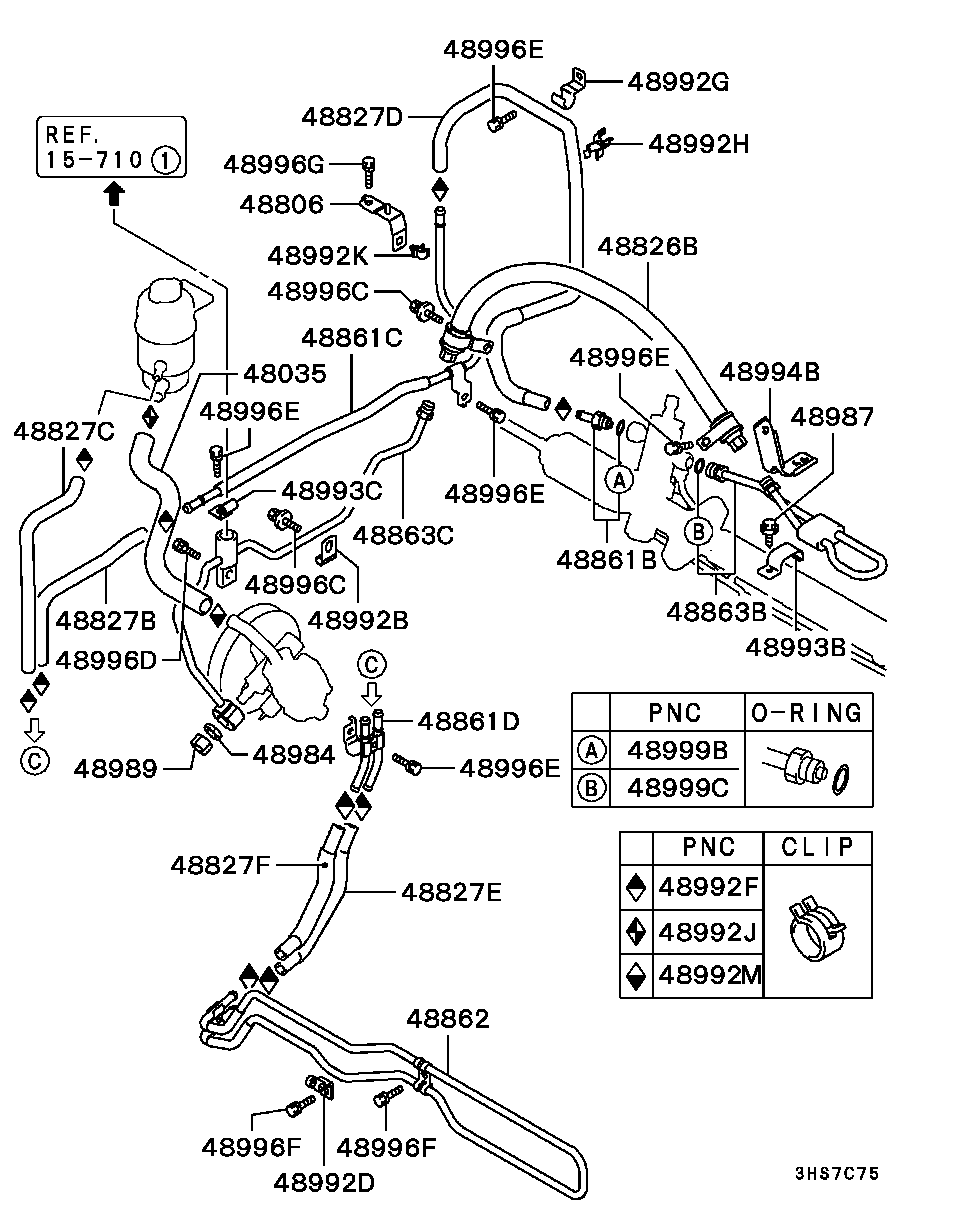 POWER STEERING OIL LINE / ALL