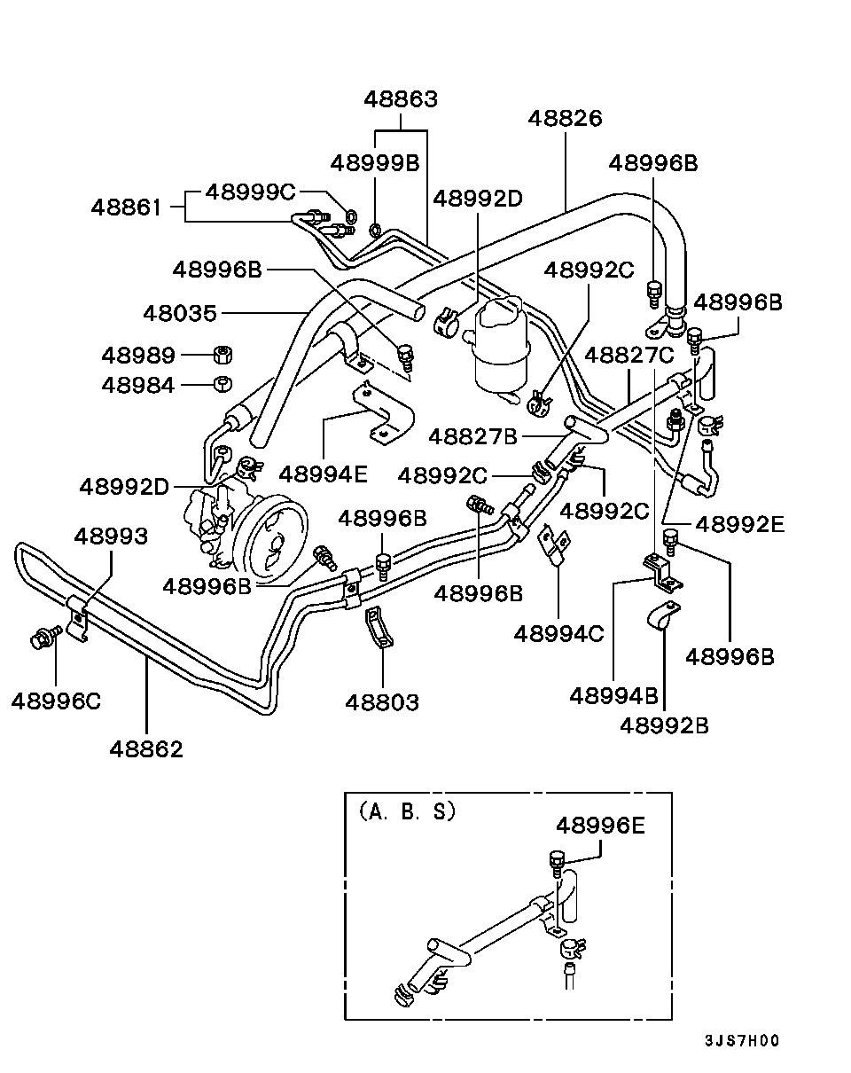 POWER STEERING OIL LINE / ALL