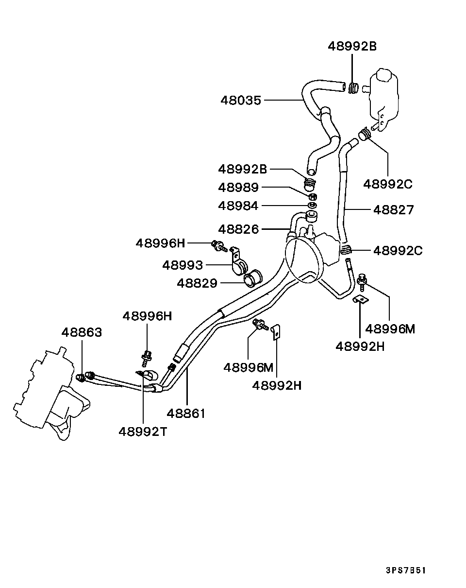 POWER STEERING OIL LINE / ALL