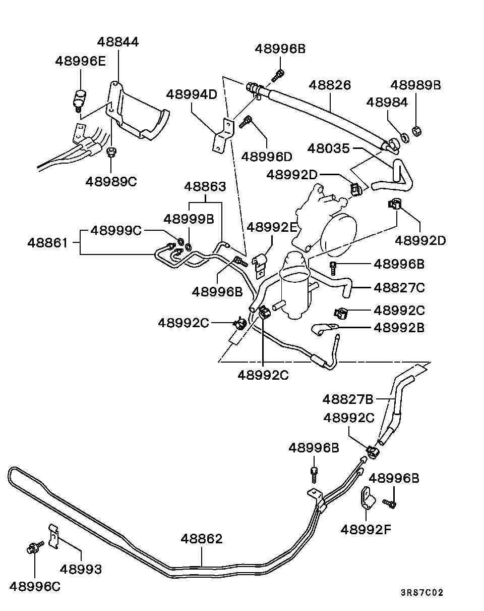 POWER STEERING OIL LINE / ALL