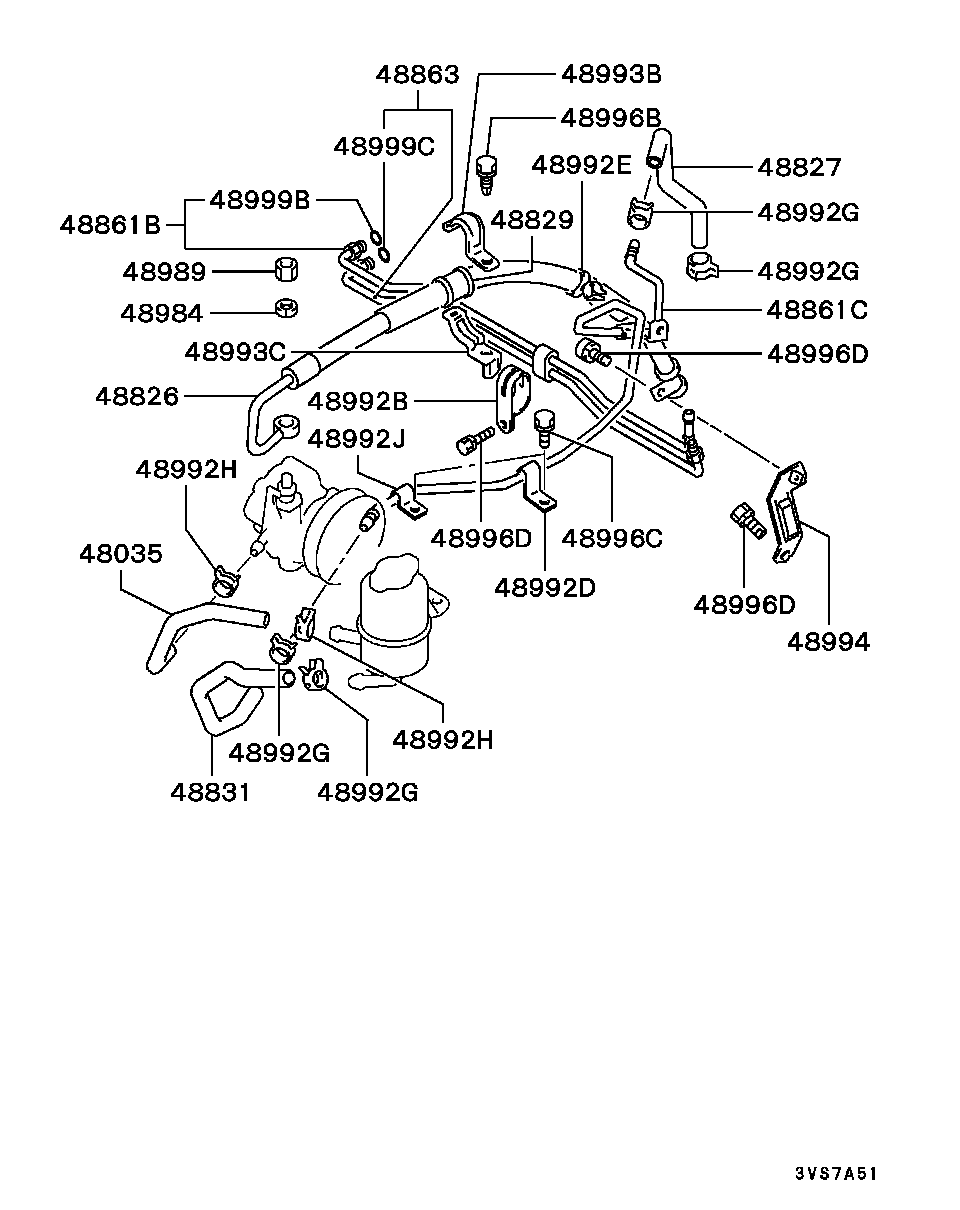 POWER STEERING OIL LINE / ALL